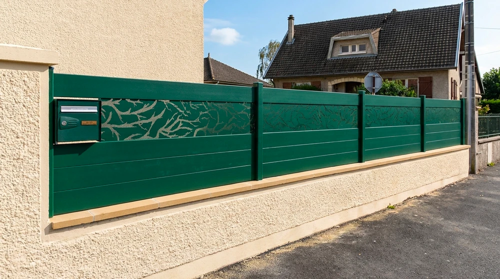 Entrée de propriété résidentielle moderne, extérieur de jour
